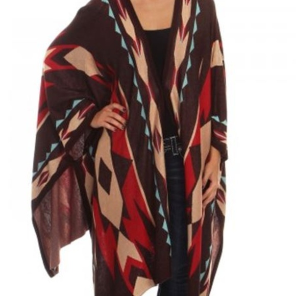 Rancho Estancia Other - Western Aztec Print Shawl Poncho, Rancho Estancia